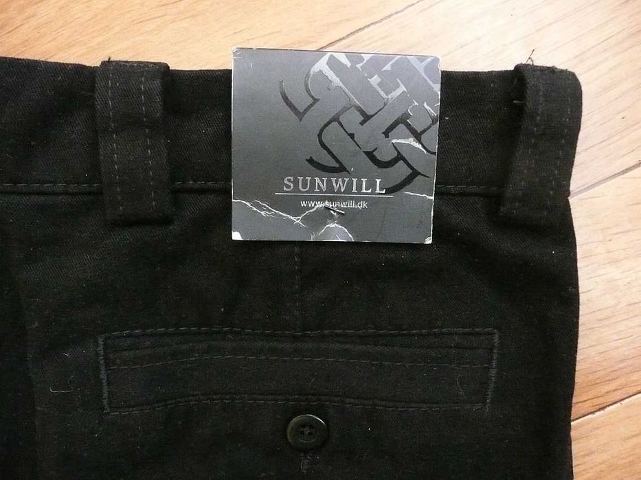 SUNWILL chinos czarne klasyczne spodnie