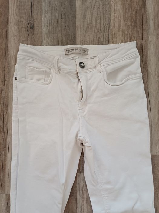 ZARA Białe Dżinsy Skinny Z1975 Denim, Rozmiar EUR 36 (S)