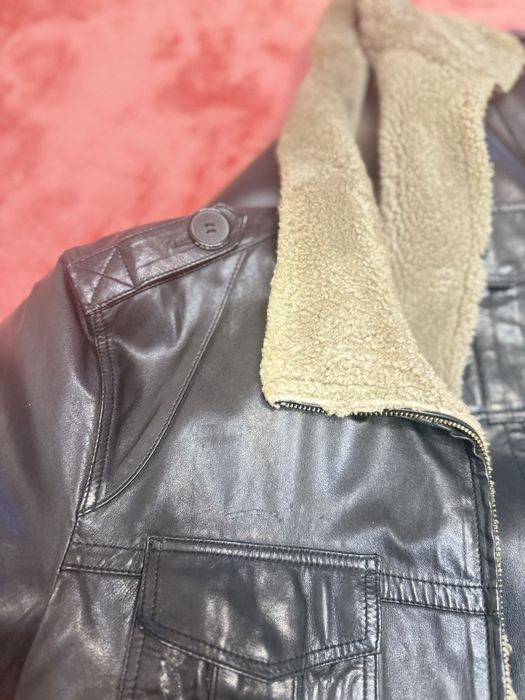 Натуральная мужская кожаная дубленка