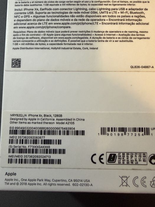 Iphone XR 128 -Preto muito pouco uso