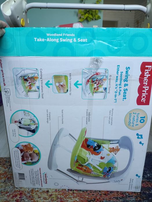 huśtawka leżaczek bujak z funkcją wibracji Fisher price