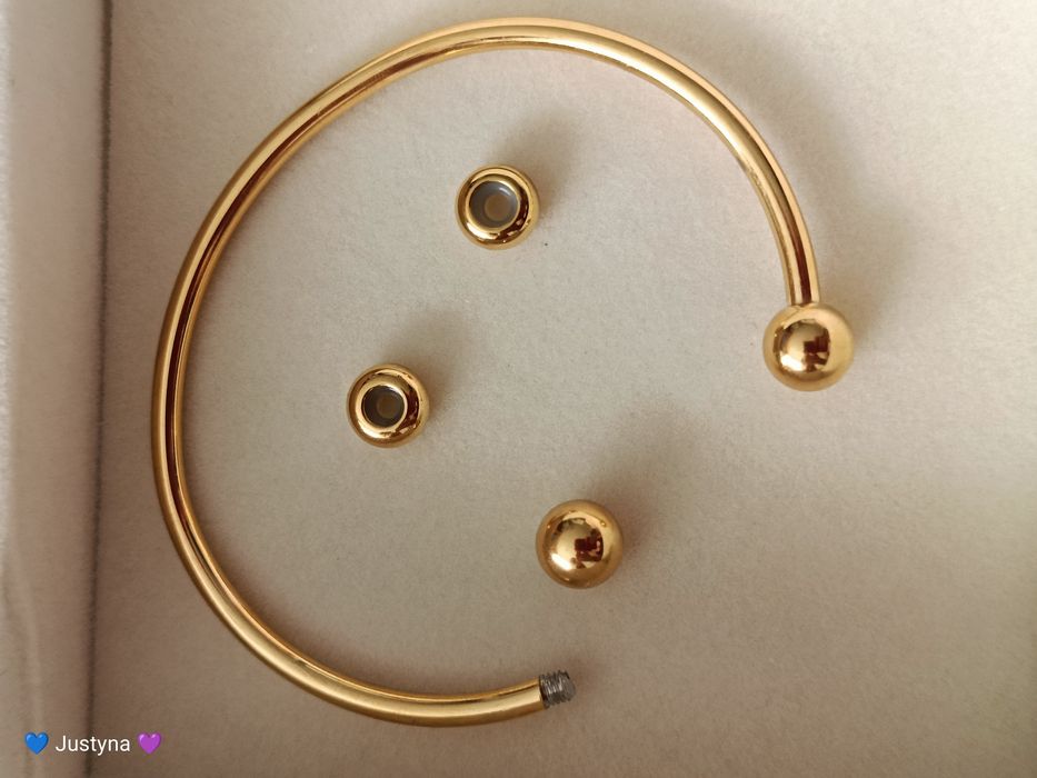 Nowa bransoletka baza charms open bangle - stal chirurgiczna 316l
