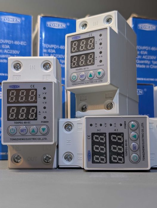 Реле напруги TOMZN 63A TOMPD-63SW WIFI Tuya фази напряжения трифазне
