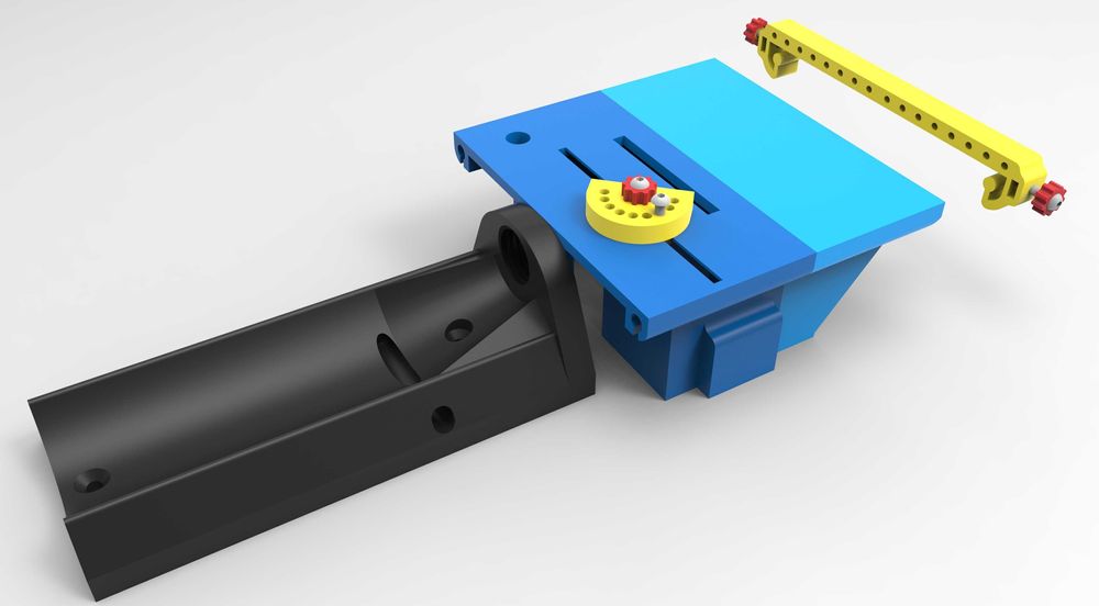 Przystawka do Dremel .  Mała pila stołowa.