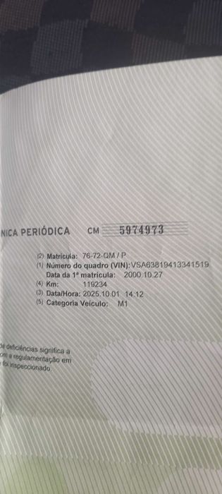 Vendo carrinha Mercedes Vito com 12000 km, inspeção feita até 2027/10, pintura/chaparia fraca.