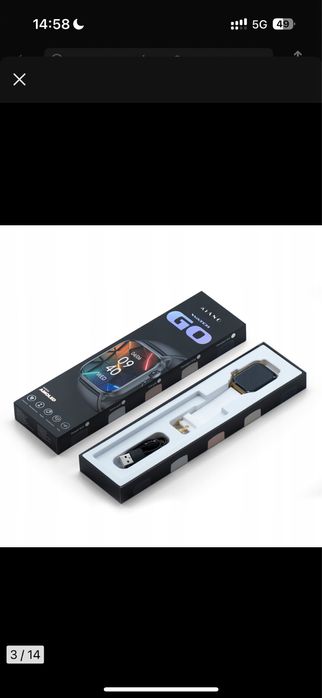 Smartwatch Kiano Watch Go  AMOLED 1,91 cala nowy czarny