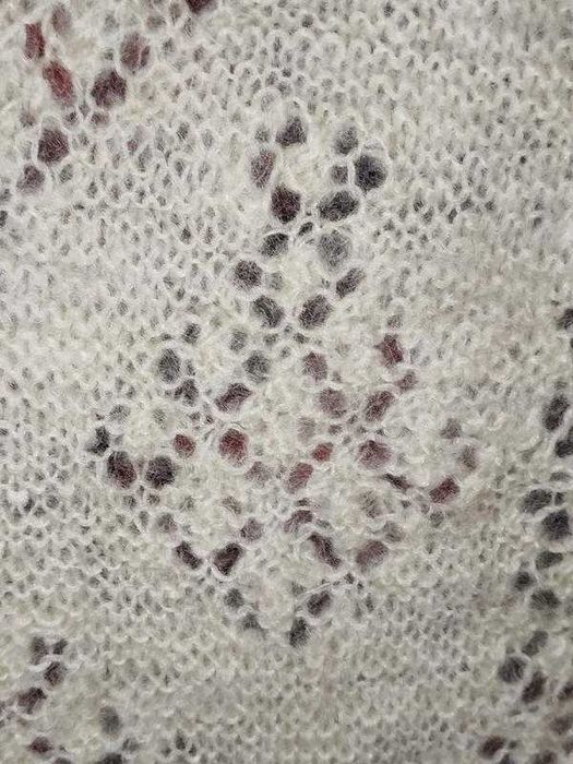 Большой пуховый платок белый паутинка