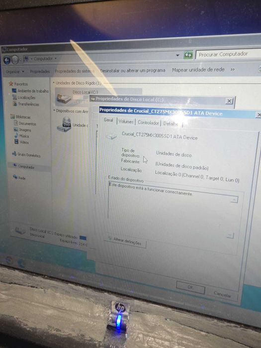 Portátil HP DV5000 com windows 7 com SSD 256GB