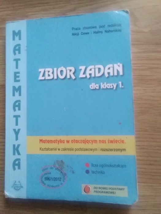 Matematyka, zbiór zadań dla klasy 1.