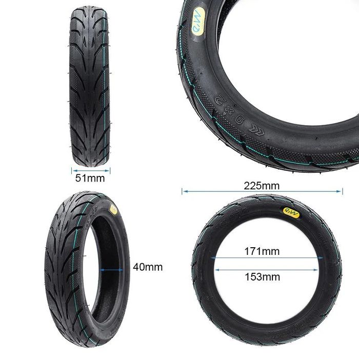 Opona 9×2 6.1" do hulajnóg elektrycznych Xiaomi Motus Frugal Fiat