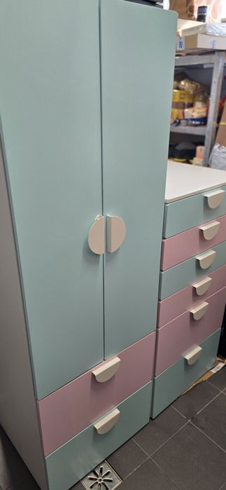 Zestaw 2 szaf IKEA SMÅSTAD — świetny stan, białe/czyste, gotowe do odb