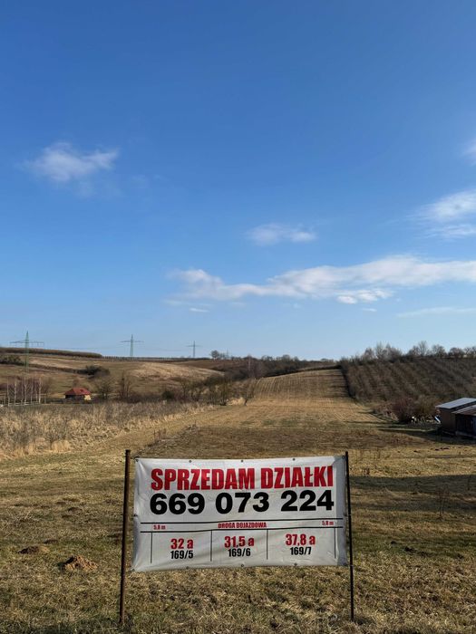 Przestronna działka budowlana 32ary Rzeczyca Mokra, blisko Sandomierza