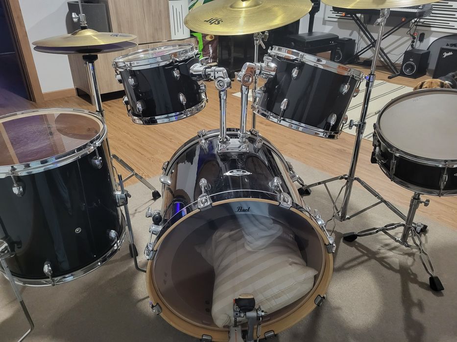 Bateria Pearl EXPORT completa + pratos Sabian,