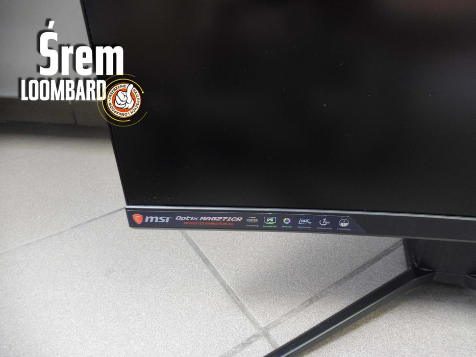 Monitor MSI MAG271CR, Kabel Zasilający, Stan db!