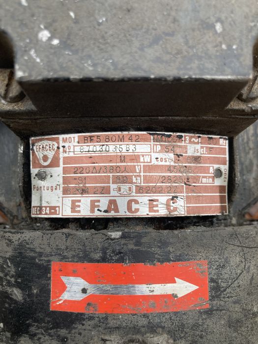 Selling EFACEC three-phase motor64282161839107121