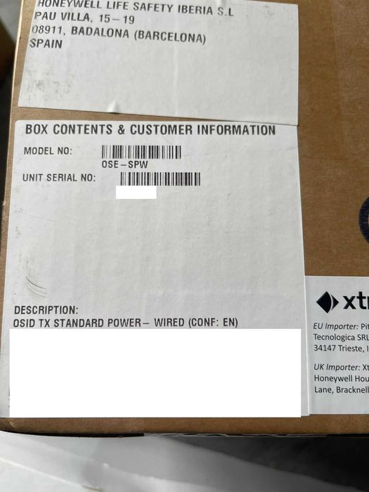 Honewell Osid - Sensor de imagem p\ detecção de fumo (NOVO)