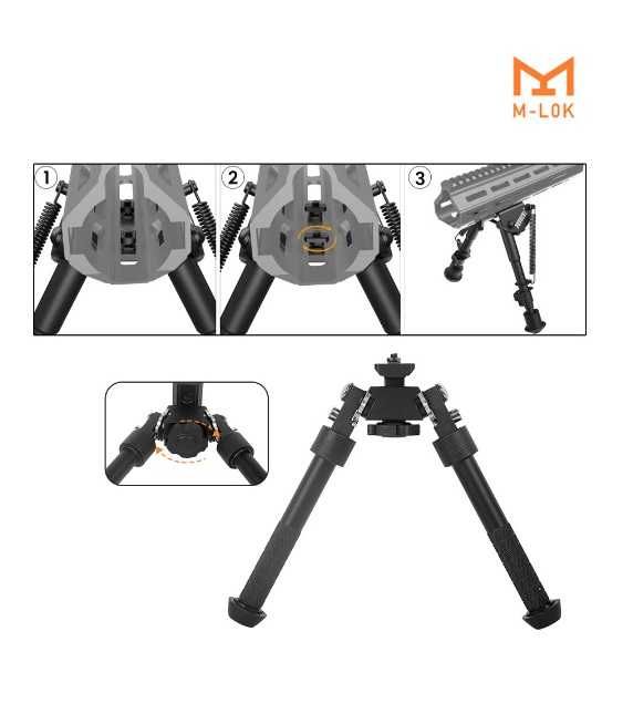 Сошки для гвинтівки Atlas Bipod з кріпленням M-LOK