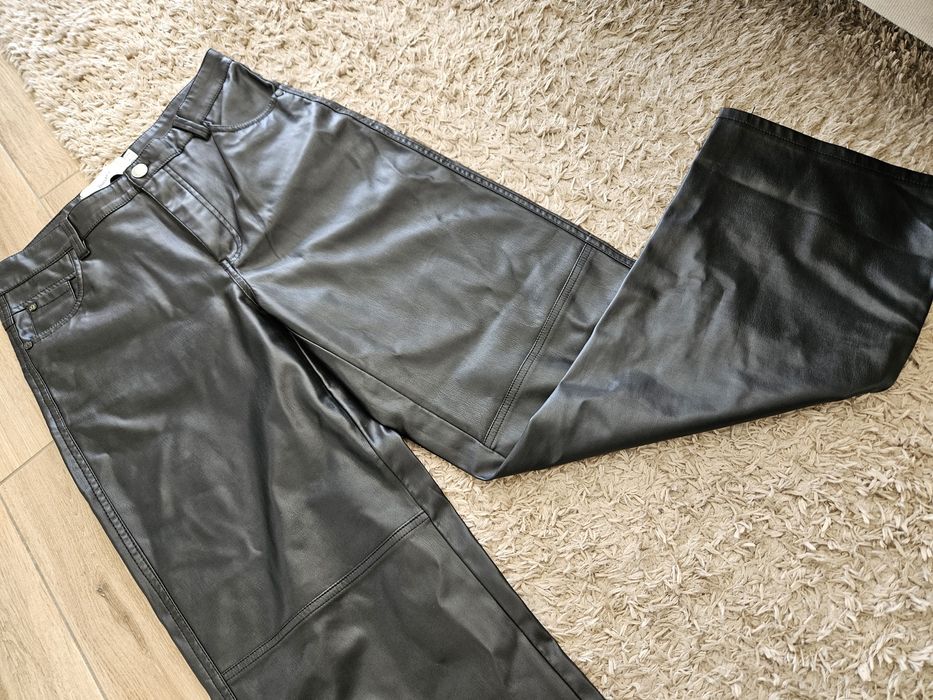 Spodnie czarne lateks eco skóra