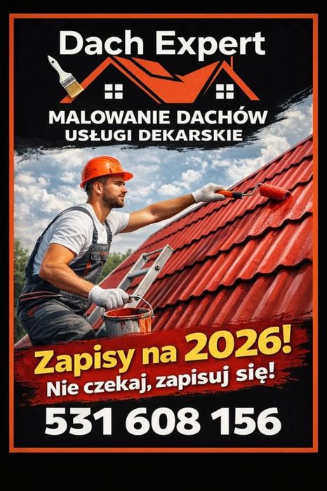 Malowanie Dachów! Usługi Dekarskie!