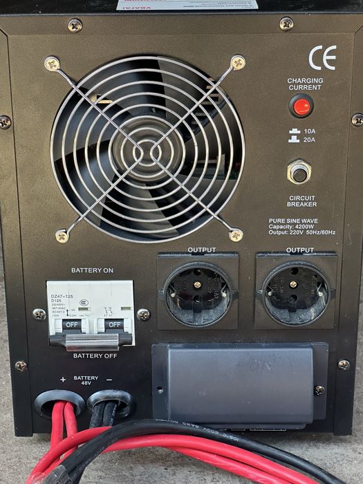 ДБЖ з правильною синусоїдою 48V LPY-B-PSW-6000VA+(4200Вт)10A/20A