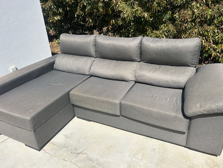 Sofa chaise long cinza