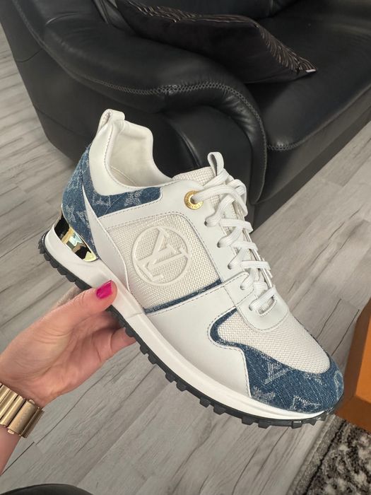 Sneakersy LV denim jeansowe białe