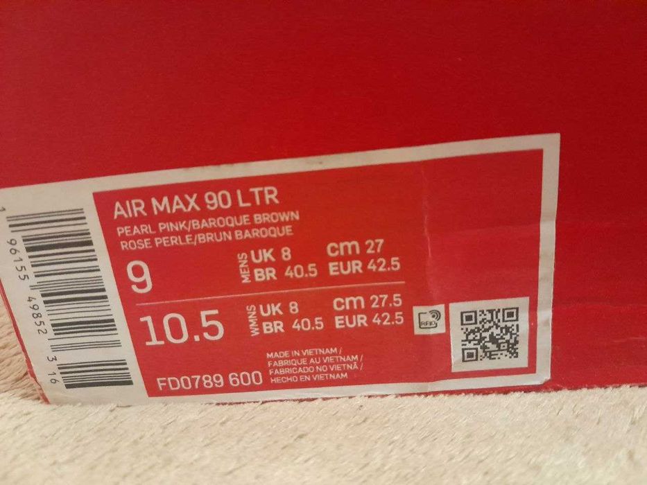 Nike Air Max 90 LTR White/Black Оригинал EU 42.5
