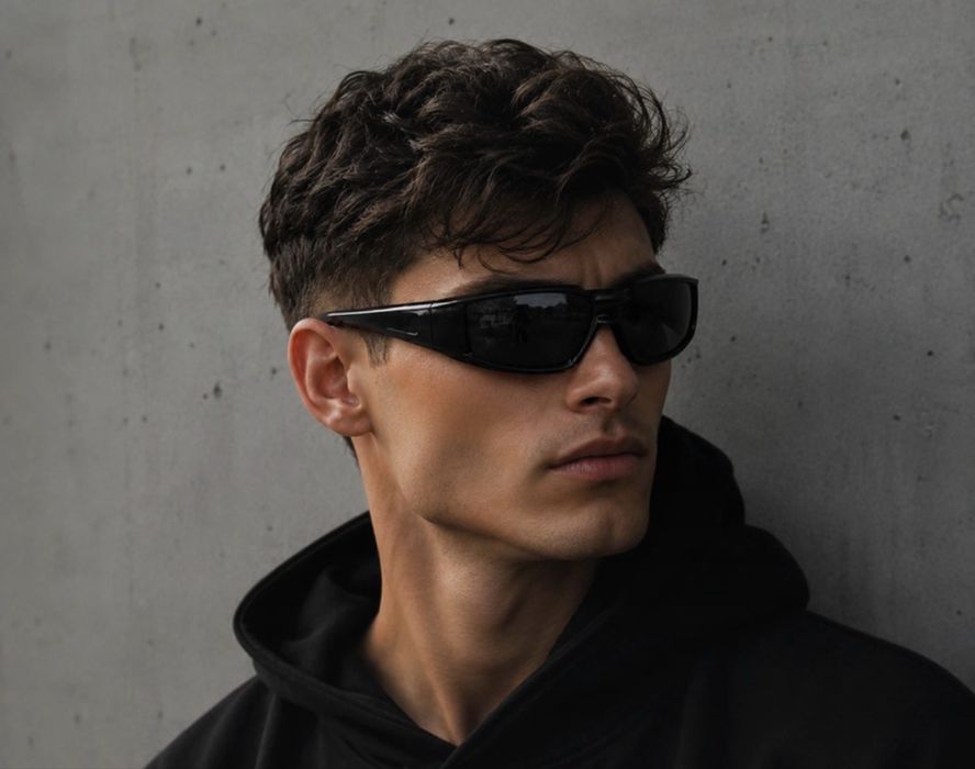 Czarne Okulary Viral Unisex Drip Lato Vibe Trap Trend Pinterest Glasses Y2K Alt Retro