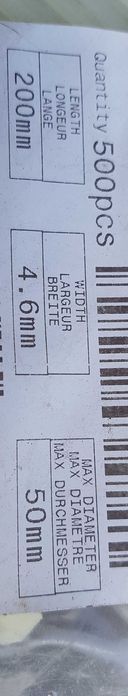 Стяжка стрипса кабельная белая