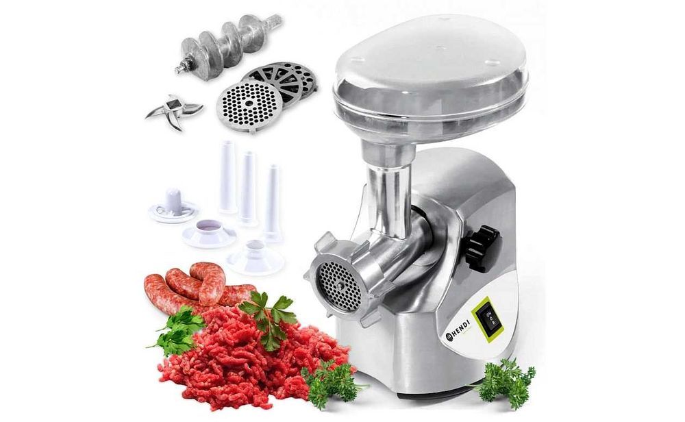Maszynka do mielenia mięsa HENDI wilk Metalowa do kiełbas zestaw Nowa