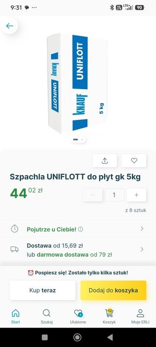 Gładź Knauf Uniflott 5 kg