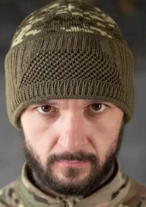 Тактична військова зимова шапка-балаклава на флісі