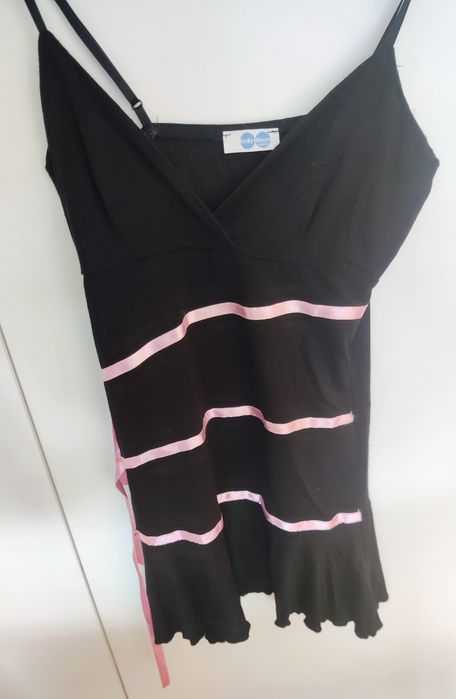 Top preto, alças finas, reguláveis, BodyBloom Paris, S