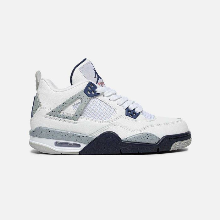 Мужские кроссовки Nike Air Jordan 4 Retro “White Grey Blue” 40-45
