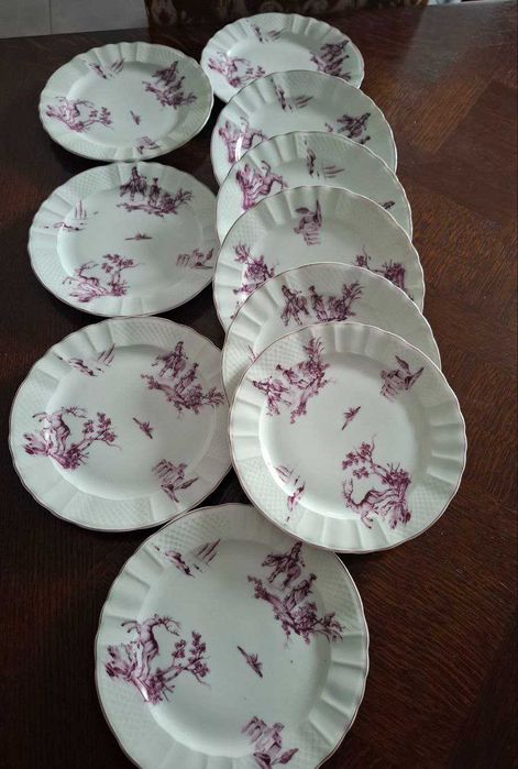 Антикварні тарілки Limoges Bernardaud B&C France, початок XX століття