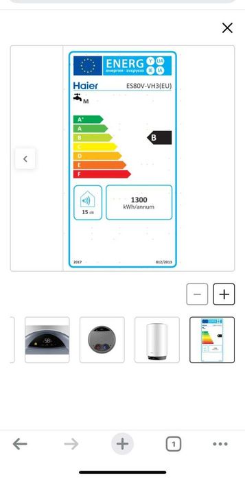 Termoacumulador Inteligente HAIER Ref: ES80V-VH3 80L