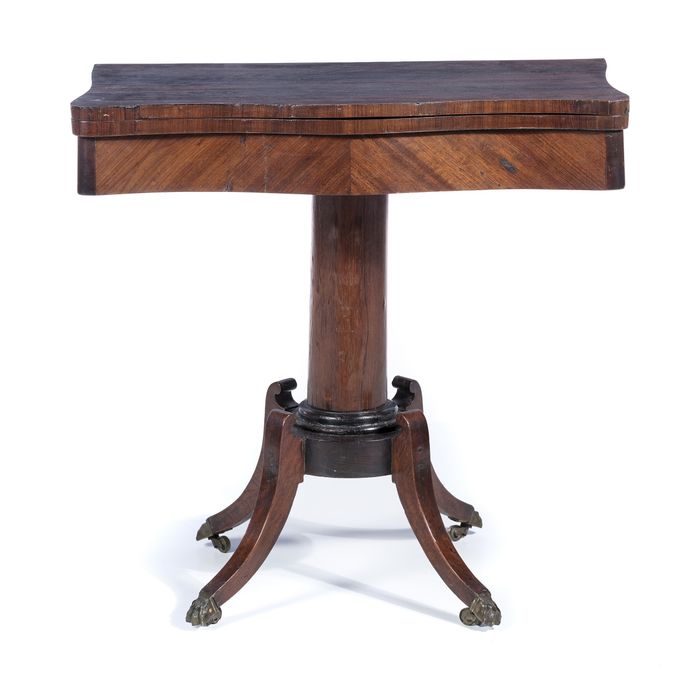 Mesa de jogo Império em pau-santo - Século XIX