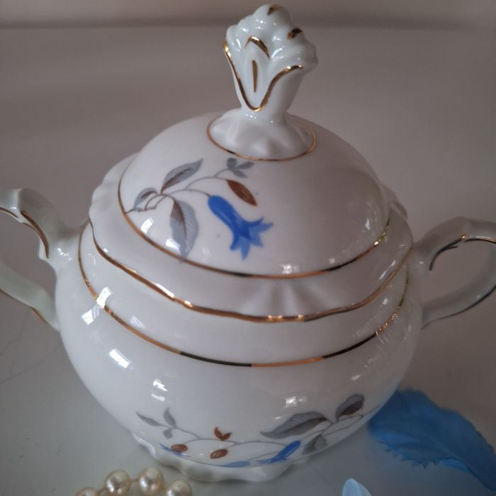 Piękna cukierniczka porcelanowa