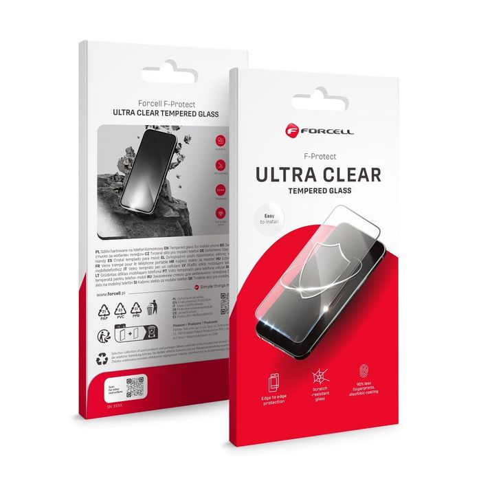 Szkło hartowane do iPhone 16 PRO MAX / 17 PRO MAX Forcell Ultra Clear Glass czarne