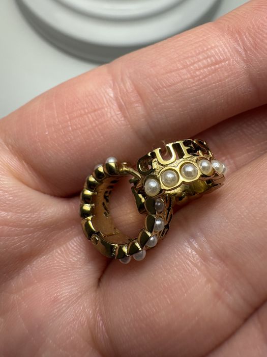 Kolczyki GUESS jak nowe! Perełki złote