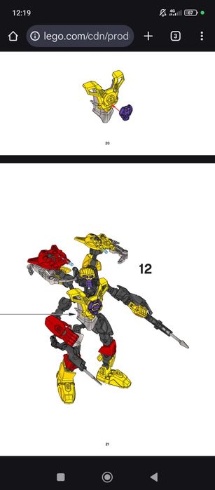 6 set  de Lego bionicle