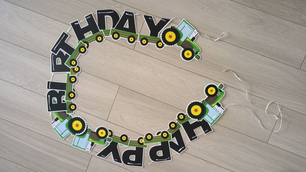 Dekoracje traktor koparka urodziny impreza częściowo nowe