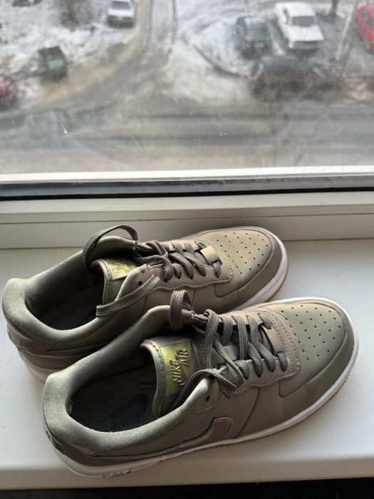 Кросівки Nike Air Force 1 Upstep Low Shine Metallic Holographic Green