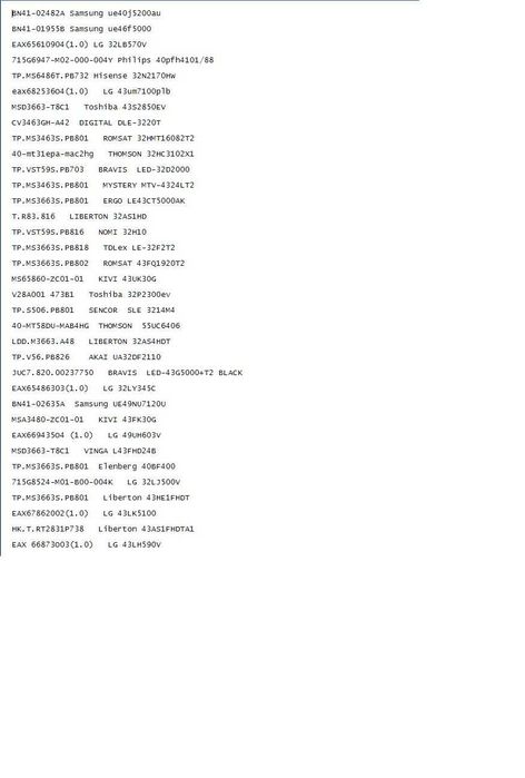 Main led телевизора