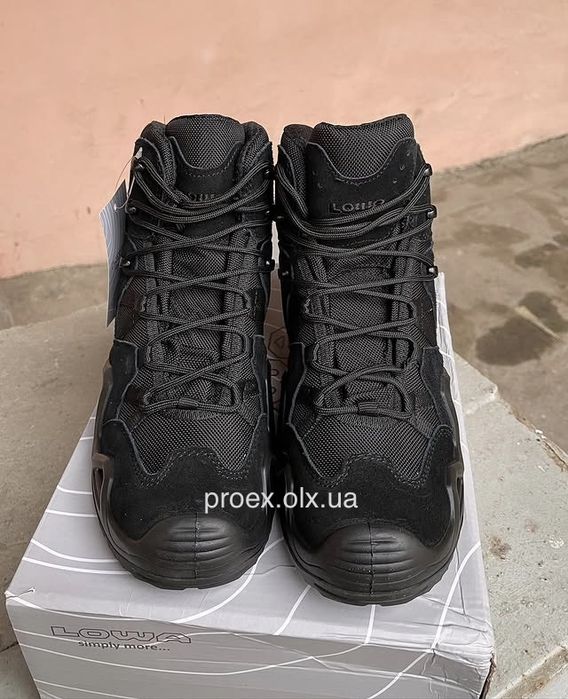 Тактичні черевики LOWA Zephyr GTX MID TF Black Gore-Tex військові берці 39-45 Поліція