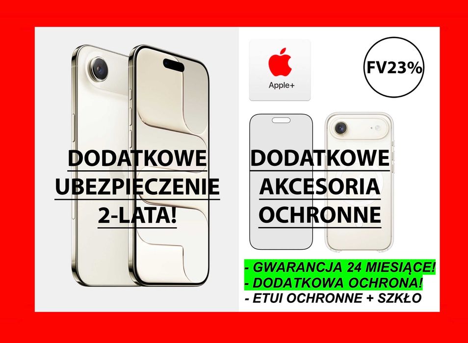 Nowy iPhone 17 AIR 256GB Light Gold ZŁOTY UBEZPIECZENIE 2-LATA! FV23%!