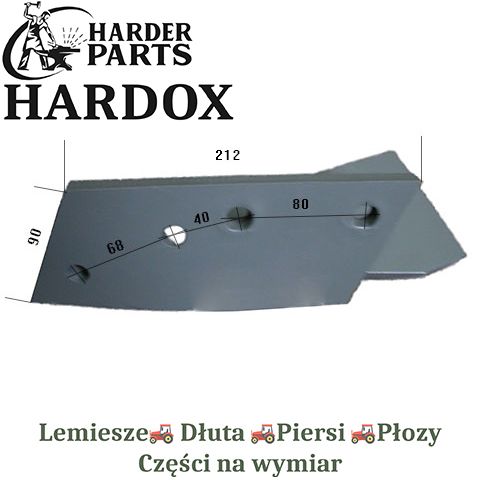 Wspornik Overum HARDOX 84288/P części do pługa 2X lepsze niż Borowe