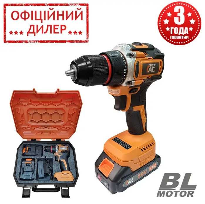 Шуруповерт аккумуляторный бесщеточный TexAC TAOE-CD34 (34 Нм, 2 акб)