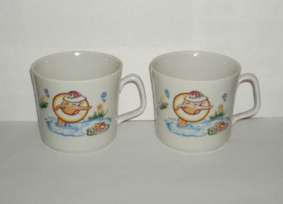 Фарфор новое трио детской посуды  чашка тарелка Барановка