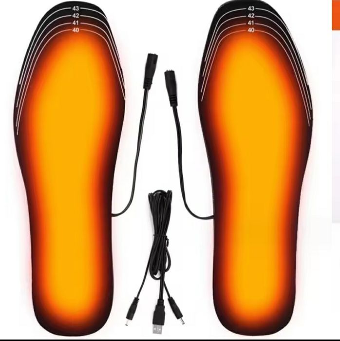 Стельки с электро-подогревом. Нагреваются до 50 °С. Быстро разогревают